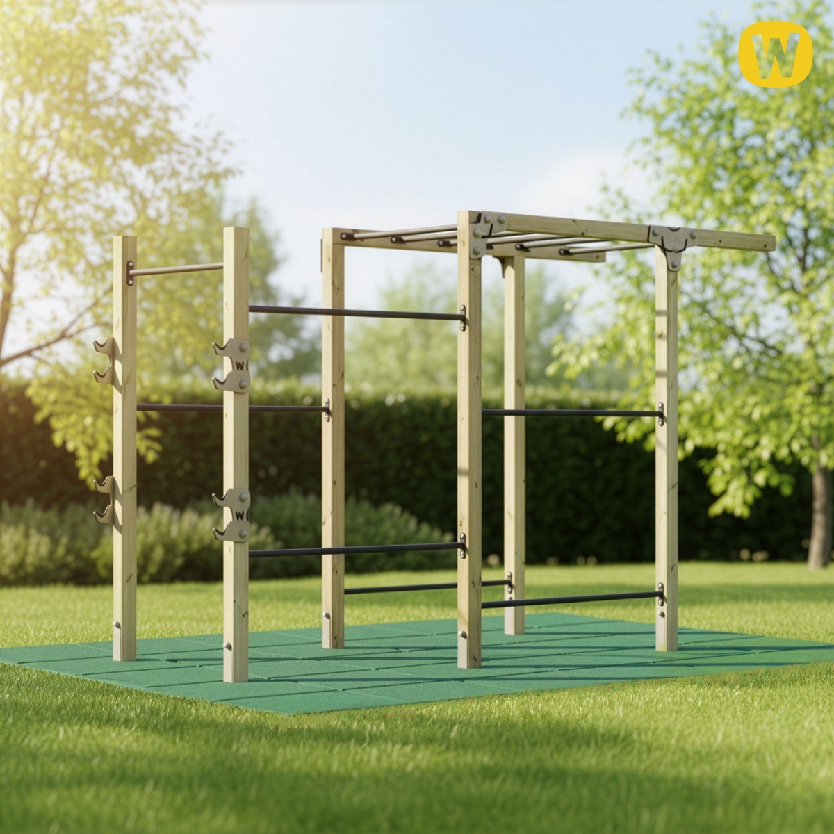 Gumová dlažba 50 x 50 x 6,5 cm, včetně fixačních kolíků 835852